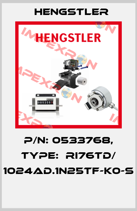 P/N: 0533768, Type:  RI76TD/ 1024AD.1N25TF-K0-S  Hengstler
