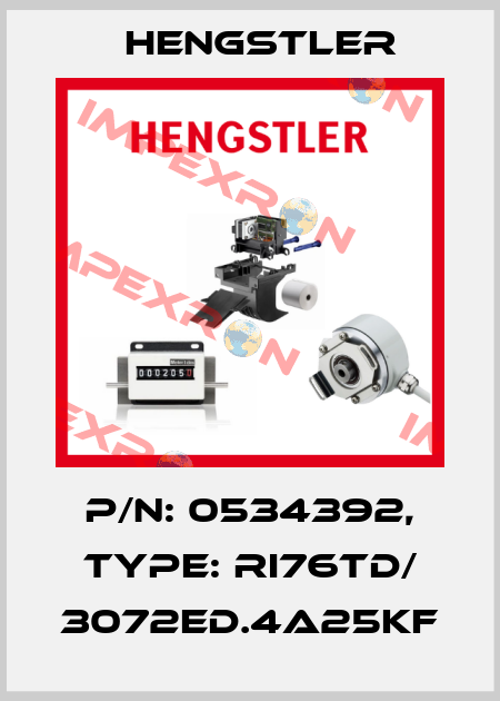 p/n: 0534392, Type: RI76TD/ 3072ED.4A25KF Hengstler