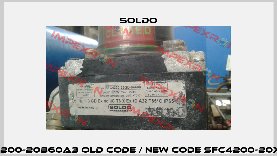 SFC4200-20B60A3 old code / new code SFC4200-20X01L4 Soldo