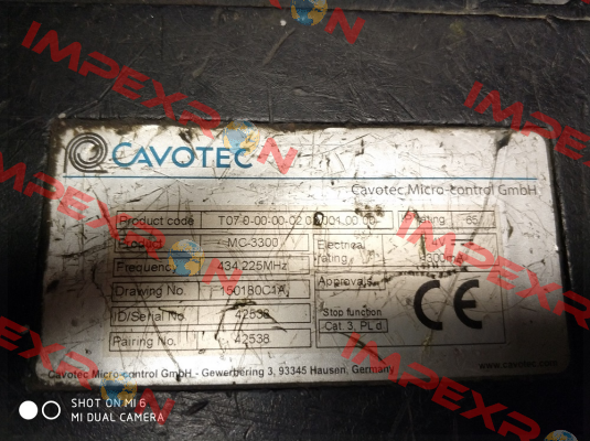 MC 3300 - OEM Cavotec