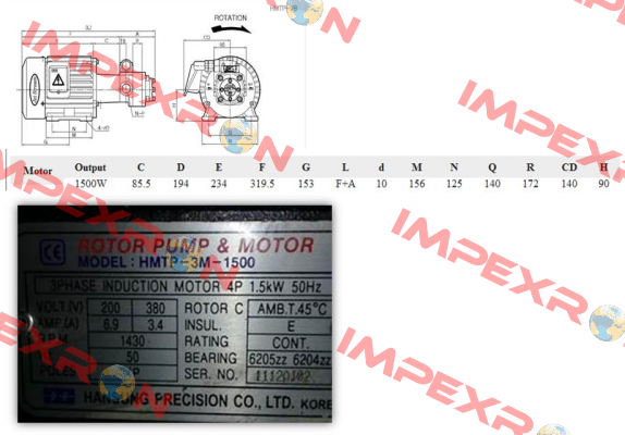 HMTP-3M-1500-204HAVB Hansung Precision