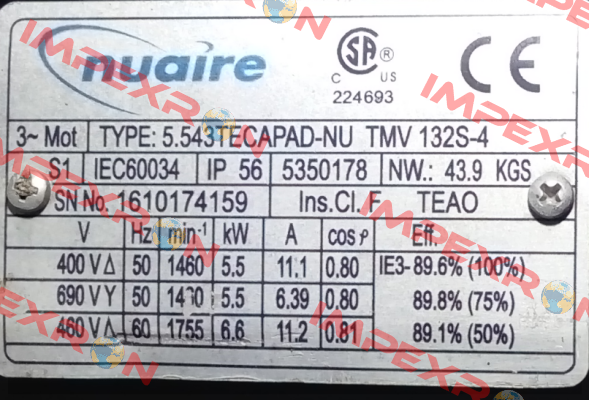 5.543TECAPAD-NU TMV 132S-4 Nuaire