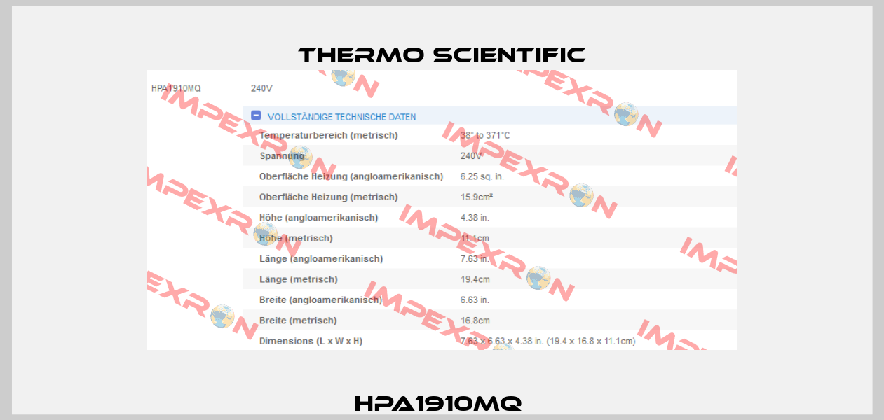 HPA1910MQ  Thermo Scientific