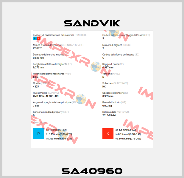 SA40960 Sandvik