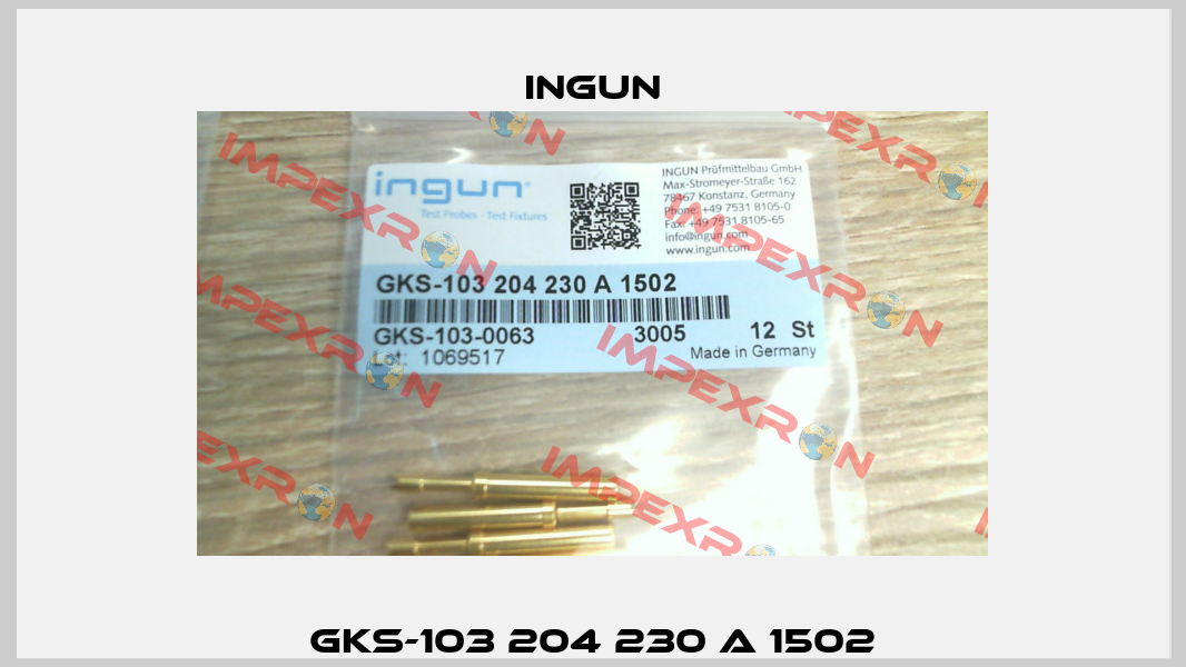GKS-103 204 230 A 1502 Ingun