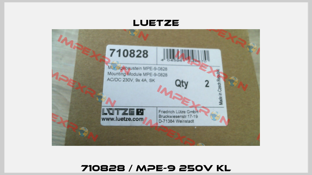 710828 / MPE-9 250V KL Luetze