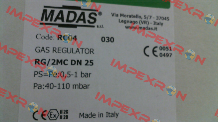 FRG/2MC DN 25 Madas