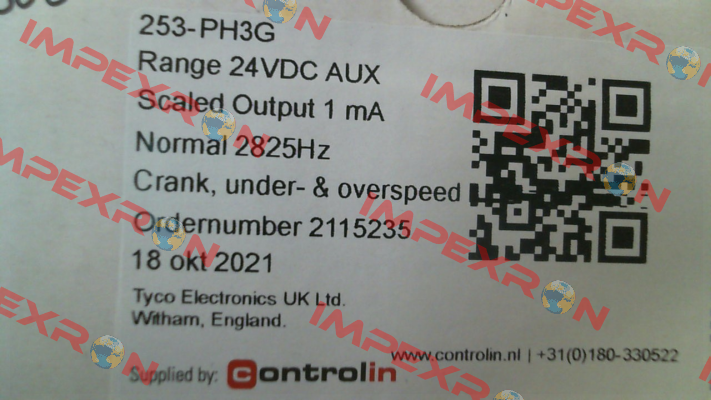 P/N: 039-27300-0024, Type: 253-PH3G - 24VDC (ANSI 12/14) CROMPTON INSTRUMENTS (TE Connectivity)