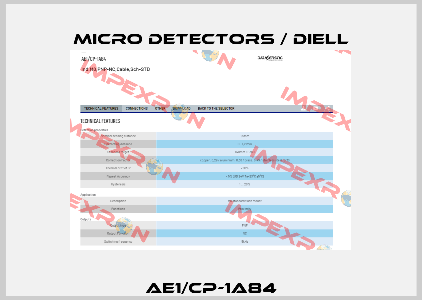 AE1/CP-1A84 Micro Detectors / Diell