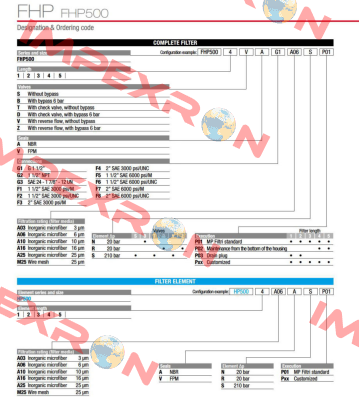FHP-500-3-V-A-F7-A10-S-P01 MP Filtri