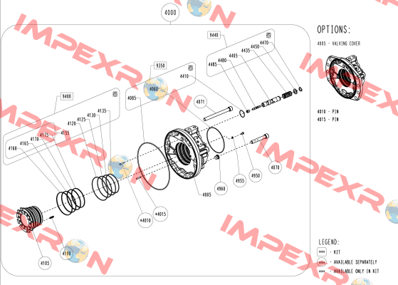 A18801L / KITAM-CV-DISTRIB-MS18/35-NBR- 2 Poclain